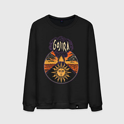 Свитшот хлопковый мужской Gojira - Magma, цвет: черный