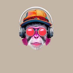 Свитшот хлопковый мужской Музыкальная мартышка, цвет: миндальный — фото 2