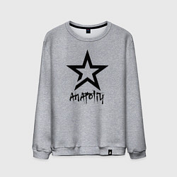 Свитшот хлопковый мужской Анатолий - звезда, цвет: меланж