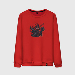 Свитшот хлопковый мужской Главный герой Dota 2, цвет: красный