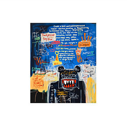 Свитшот хлопковый мужской Ярко синее граффити с медведем, цвет: белый — фото 2