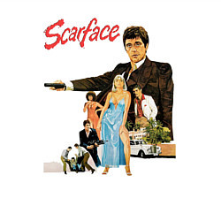 Свитшот хлопковый мужской Scarface: Герои фильма, цвет: белый — фото 2