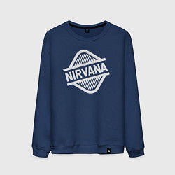 Свитшот хлопковый мужской Nirvana rock, цвет: тёмно-синий