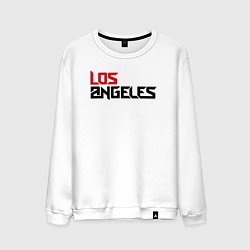 Свитшот хлопковый мужской USA Los Angeles, цвет: белый