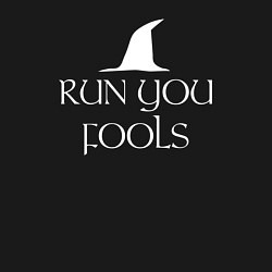 Свитшот хлопковый мужской Run you fools The lord of the rings, цвет: черный — фото 2