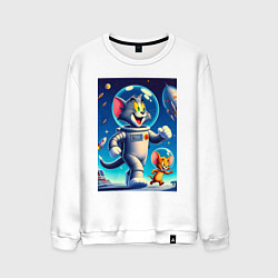 Мужской свитшот Космонавты Том и Джерри