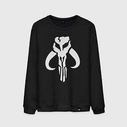 Свитшот хлопковый мужской Знак мандалора The mandalorian, цвет: черный