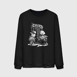 Свитшот хлопковый мужской Гордость рабочего класса, цвет: черный
