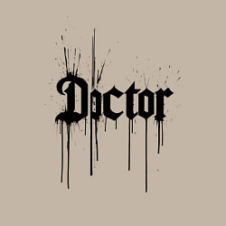 Свитшот хлопковый мужской Доктор черной краской, цвет: миндальный — фото 2