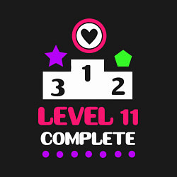 Свитшот хлопковый мужской 11 уровень пройден, цвет: черный — фото 2