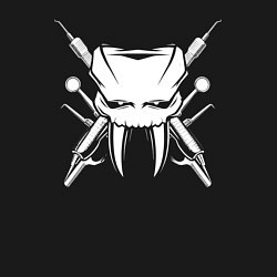 Свитшот хлопковый мужской Зуб с клыками киберпанк, цвет: черный — фото 2