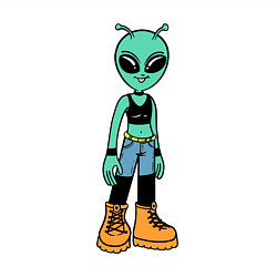 Свитшот хлопковый мужской Девочка инопланетянин, цвет: белый — фото 2