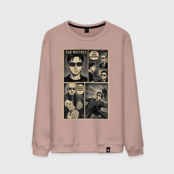 Свитшот хлопковый мужской The matrix, цвет: пыльно-розовый