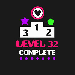 Свитшот хлопковый мужской 32 уровень пройден, цвет: черный — фото 2