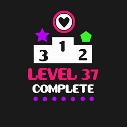 Свитшот хлопковый мужской 37 уровень пройден, цвет: черный — фото 2