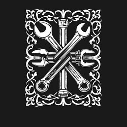 Свитшот хлопковый мужской Переплетение ключей, цвет: черный — фото 2