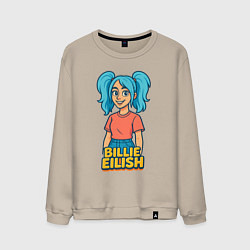 Мужской свитшот Билли Айлиш мультяшка