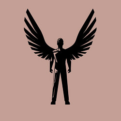 Свитшот хлопковый мужской Крылатый строитель, цвет: пыльно-розовый — фото 2