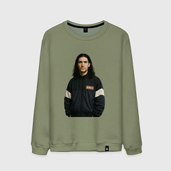 Свитшот хлопковый мужской Bones спортивный стиль, цвет: авокадо