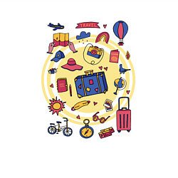 Свитшот хлопковый мужской Летние путешествия, цвет: белый — фото 2