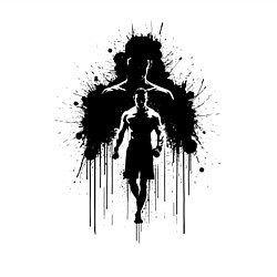 Свитшот хлопковый мужской Нейт Диас эпичное граффити, цвет: белый — фото 2