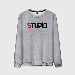 Свитшот хлопковый мужской Студия, цвет: меланж