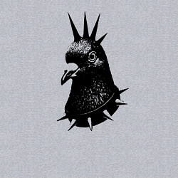 Свитшот хлопковый мужской Панк голубь, цвет: меланж — фото 2