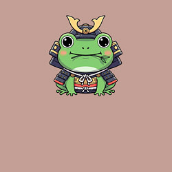 Свитшот хлопковый мужской Кавайная жабка самурай, цвет: пыльно-розовый — фото 2