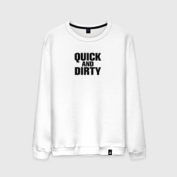 Свитшот хлопковый мужской Quick and dirty, цвет: белый