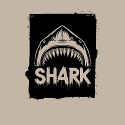 Свитшот хлопковый мужской Акула с открытой пастью, цвет: миндальный — фото 2