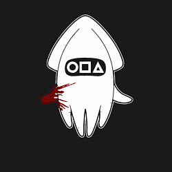 Свитшот хлопковый мужской Символ кальмар, цвет: черный — фото 2