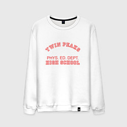 Свитшот хлопковый мужской Twin Peaks High School, цвет: белый
