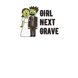 Свитшот хлопковый мужской Любовь зомби, цвет: белый — фото 2