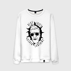 Свитшот хлопковый мужской Blue Skies Golden Sunshine, цвет: белый