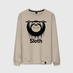 Мужской свитшот Ленивец на турнике