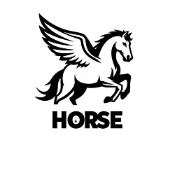 Свитшот хлопковый мужской Крылатый конь, цвет: белый — фото 2