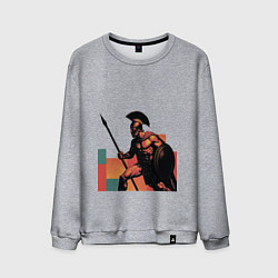Мужской свитшот Спартанец поп-арт