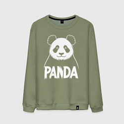 Свитшот хлопковый мужской Панда стиль, цвет: авокадо