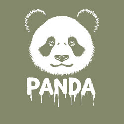 Свитшот хлопковый мужской Панда белой краской, цвет: авокадо — фото 2