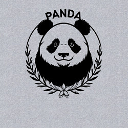 Свитшот хлопковый мужской Панда в лавровом венке, цвет: меланж — фото 2