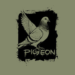 Свитшот хлопковый мужской Голубь в стиле граффити, цвет: авокадо — фото 2