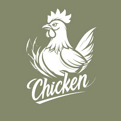 Свитшот хлопковый мужской Эпичная курица, цвет: авокадо — фото 2