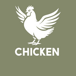 Свитшот хлопковый мужской Курица с крыльями, цвет: авокадо — фото 2