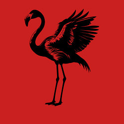 Свитшот хлопковый мужской Черный фламинго с крыльями, цвет: красный — фото 2