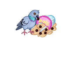 Свитшот хлопковый мужской Голубь с бабл ти, цвет: белый — фото 2