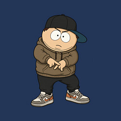 Свитшот хлопковый мужской Эрик Картман одет как подросток, цвет: тёмно-синий — фото 2