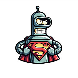 Свитшот хлопковый мужской Super Bender meme, цвет: белый — фото 2