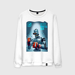 Мужской свитшот Bender bending robot - mixed martial artist