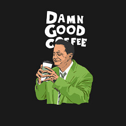 Свитшот хлопковый мужской Damn good coffee, цвет: черный — фото 2