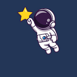 Свитшот хлопковый мужской Звёздный космонавтик, цвет: тёмно-синий — фото 2